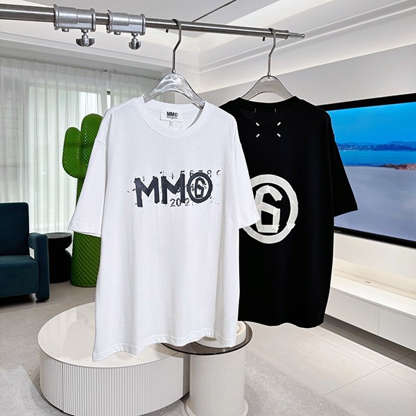 すぐ届 エムエム6 Tシャツ 激安 プリント コットン シャツ 半袖 Maz07968